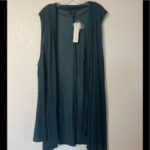 Teal Sleeveless Kimono